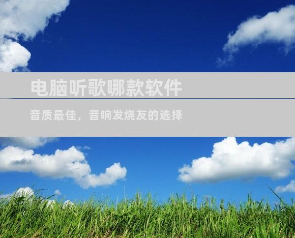 电脑听歌哪款软件音质最佳，音响发烧友的选择